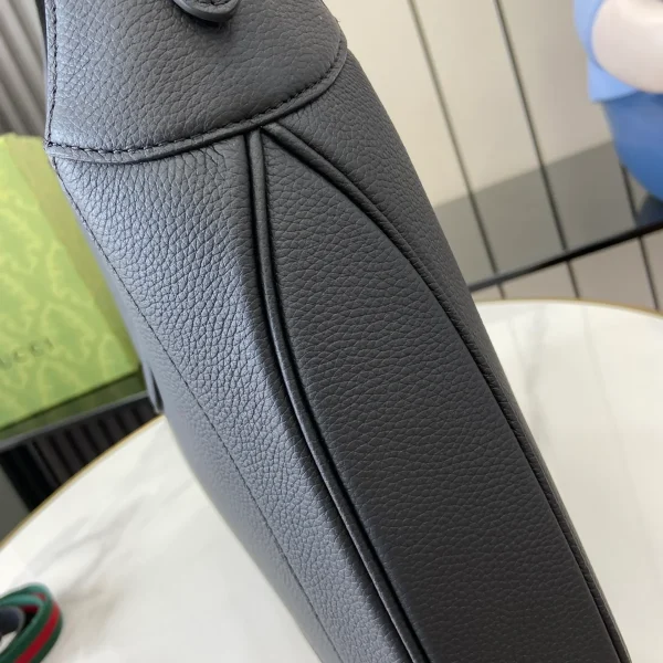 GUCCI Jackie 1961中號黑色皮革肩揹包-810229：圖片 6