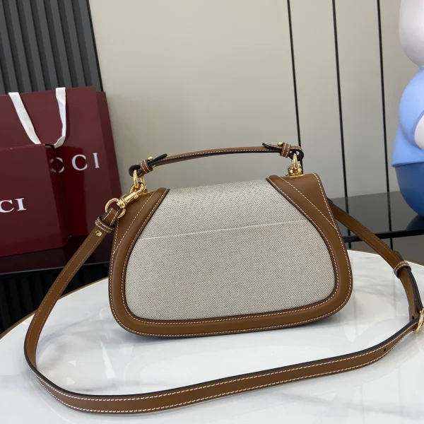GUCCI Blondie小號棕色皮革斜背包-815714：圖片 4