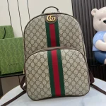 GUCCI Ophidia中號米棕帆布雙肩包-779901：圖片 2