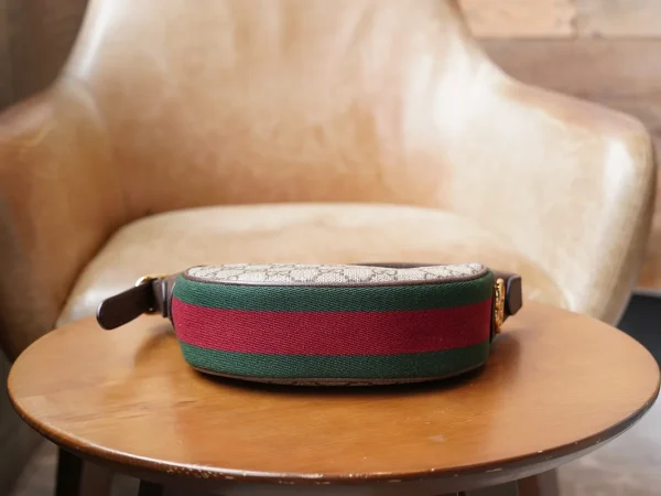 GUCCI Ophidia米棕帆布斜背包-658551：圖片 6