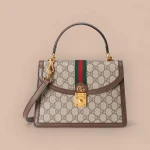 GUCCI Ophidia藍色帆布手提包-651055