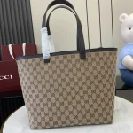 GUCCI Totissima中號黑色帆布托特包-788203：圖片 4
