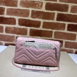 GUCCI GG Marmont粉紅皮革斜背包-751526：圖片 10