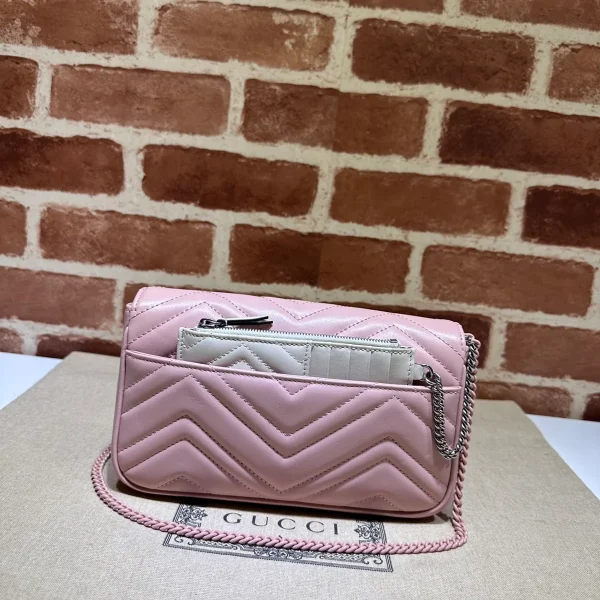 GUCCI GG Marmont粉紅皮革斜背包-751526：圖片 10