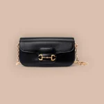 GUCCI Horsebit 1955小號米棕帆布斜揹包-735178