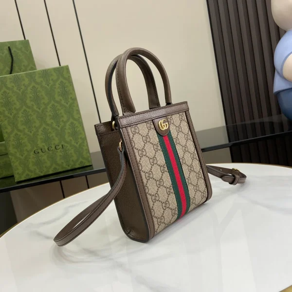 GUCCI Ophidia米棕帆布肩背包-772317：圖片 3