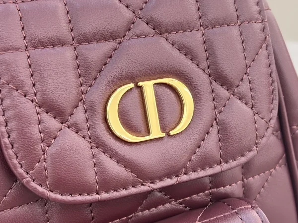 Dior Caro 粉紅羊皮雙肩背包小號PM-M6302：圖片 6