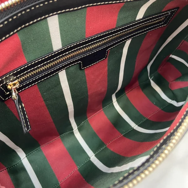 GUCCI GG Emblem大號米棕帆布肩揹包-815217：圖片 9