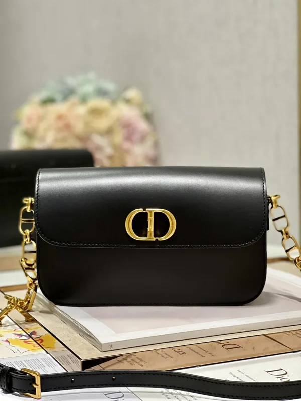 Dior 30 Montaigne 黑色小牛皮斜挎包小號PM-M9260：圖片 2