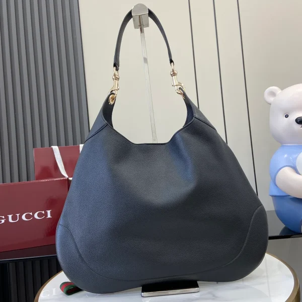 GUCCI B系列中號黑色粒面托特包-820169：圖片 4