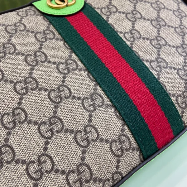 GUCCI Ophidia米棕帆布斜揹包-699439：圖片 7
