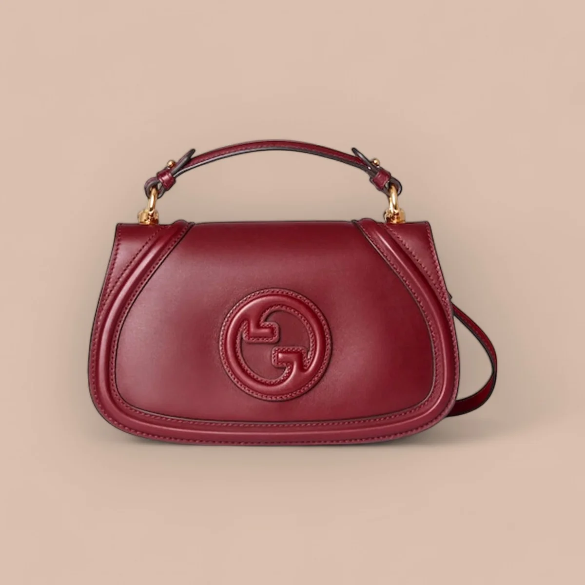 GUCCI Blondie小號黑色皮革手挽包-815714 1 GUCCI Blondie小號黑色皮革手挽包-815714