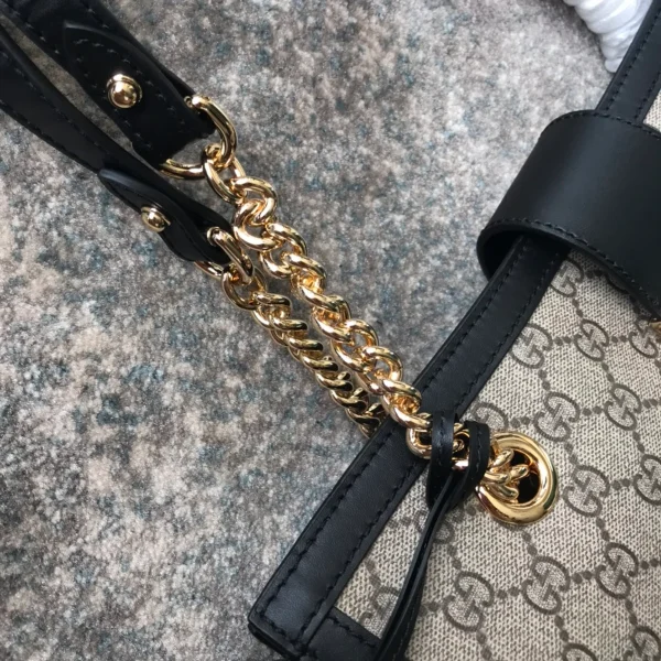 GUCCI GG Supreme中號米棕帆布肩揹包-479197：圖片 8