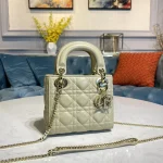 Dior Lady mini 綠色羊皮斜挎包mini-M0505：圖片 2