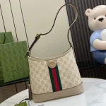 GUCCI Ophidia小號米棕帆布水桶包-781402：圖片 2