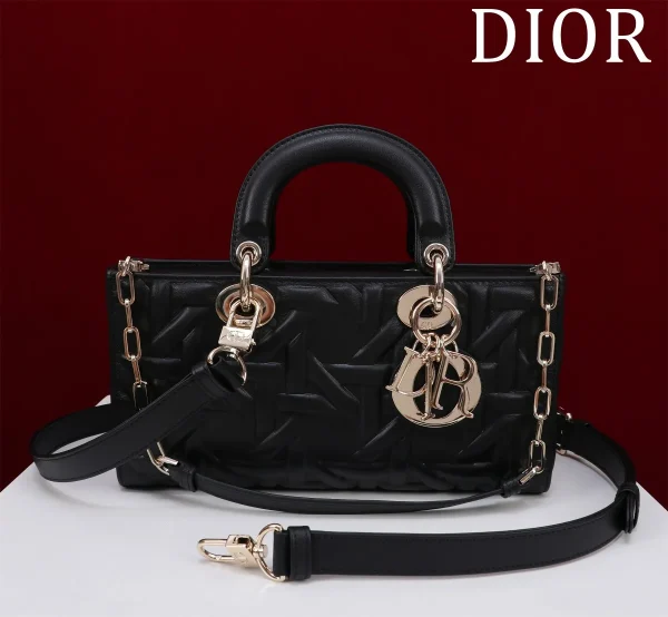 Dior Lady 藍色牛仔布 斜挎包中號MM-M0540：圖片 2
