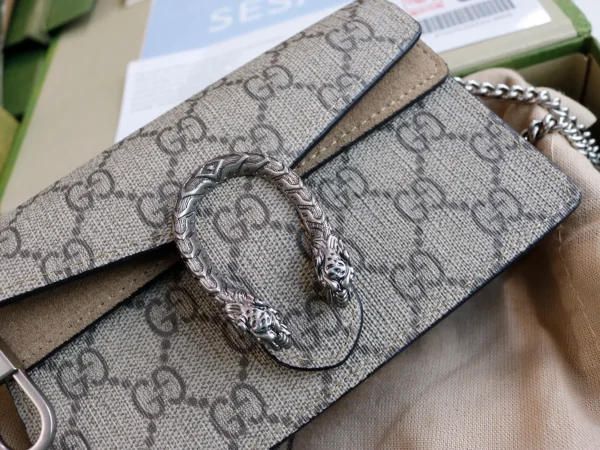 GUCCI Dionysus狄俄尼索斯黑色皮革斜揹包-476432：圖片 14