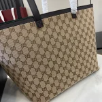 GUCCI Totissima中號黑色帆布托特包-788203：圖片 7