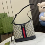 GUCCI Ophidia小號藍米帆布水桶包-781402：圖片 2