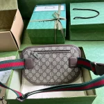 GUCCI GG Supreme中號米棕帆布腰包-760217：圖片 3