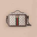GUCCI Ophidia米棕帆布斜揹包-739392