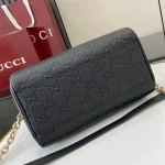 GUCCI GG Emblem小號黑色皮革手挽包-815255：圖片 6
