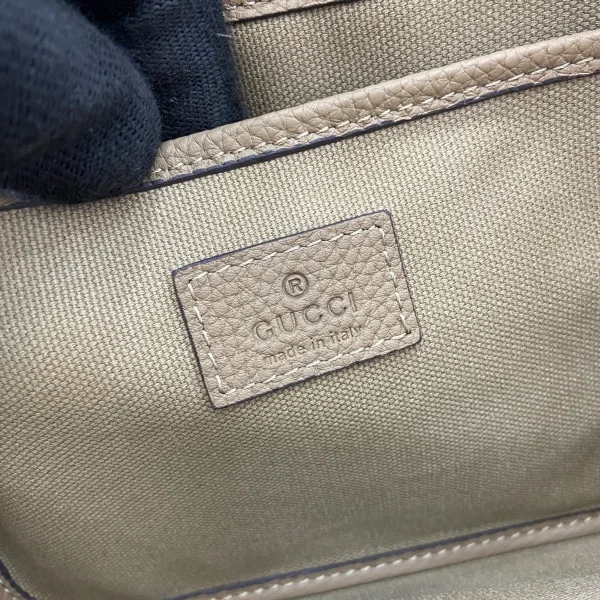 GUCCI Rosso Ancora小號紅色皮革手提包-795349：圖片 10