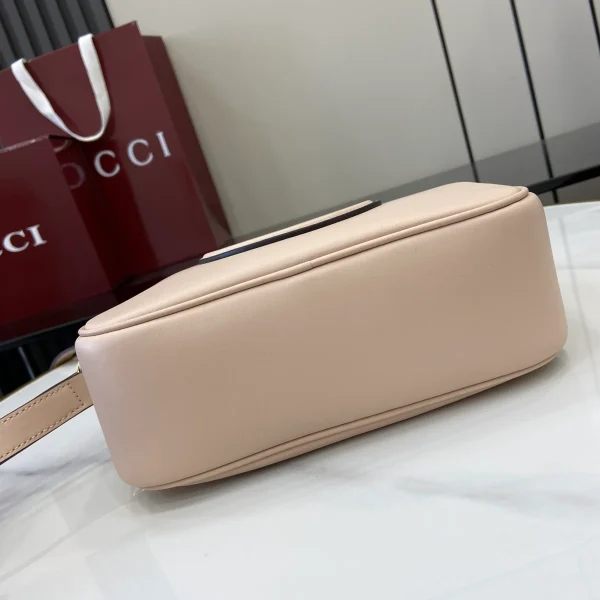GUCCI Blondie迷你紅色滑面皮革斜揹包-820429：圖片 5