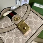 GUCCI Love Parade米棕帆布肩揹包-696180：圖片 6