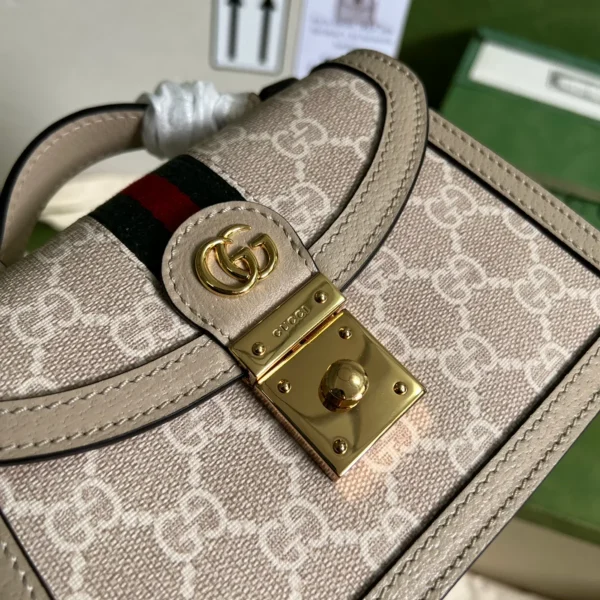GUCCI Love Parade米棕帆布肩揹包-696180：圖片 6
