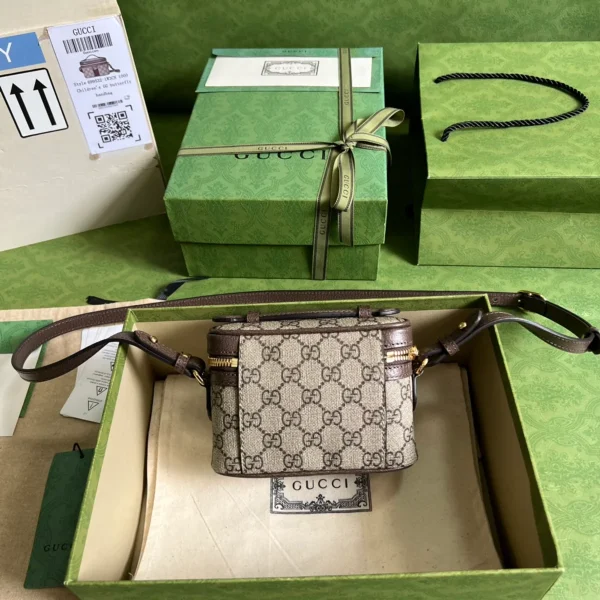 GUCCI Ophidia米棕皮革手挽包-699532：圖片 3