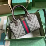 GUCCI Gucci Lido米白皮革斜揹包-772053：圖片 8