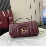 GUCCI GG Milano小號深綠皮革手提包-806016：圖片 2