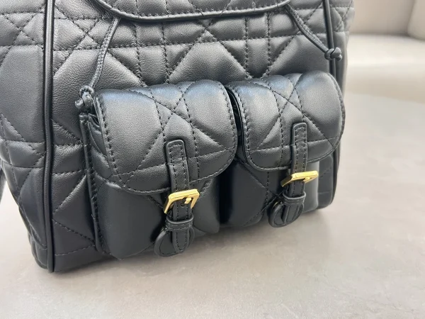 Dior Caro 黑色羊皮背包中號MM-M6301：圖片 8