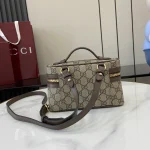 GUCCI Ophidia超迷你米白帆布斜揹包-816357：圖片 4