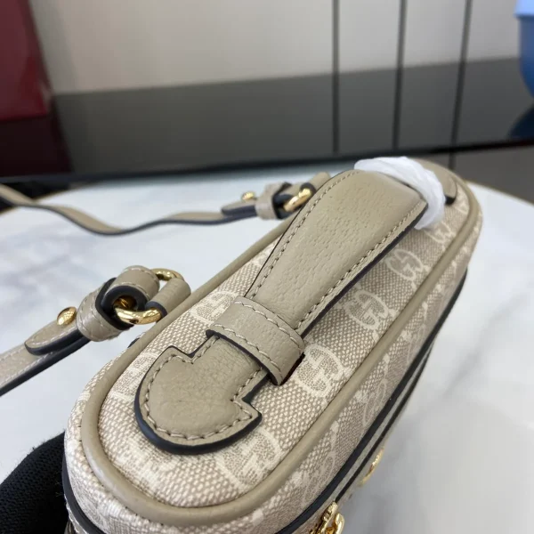 GUCCI Ophidia米棕迷你帆布包-816357：圖片 9