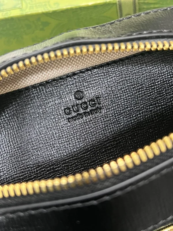 GUCCI Horsebit 1955小號米棕帆布肩揹包-760196：圖片 9