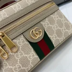 GUCCI Ophidia米棕迷你帆布包-816357：圖片 6