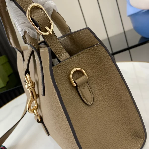 GUCCI Rosso Ancora小號紅色皮革手提包-795349：圖片 8