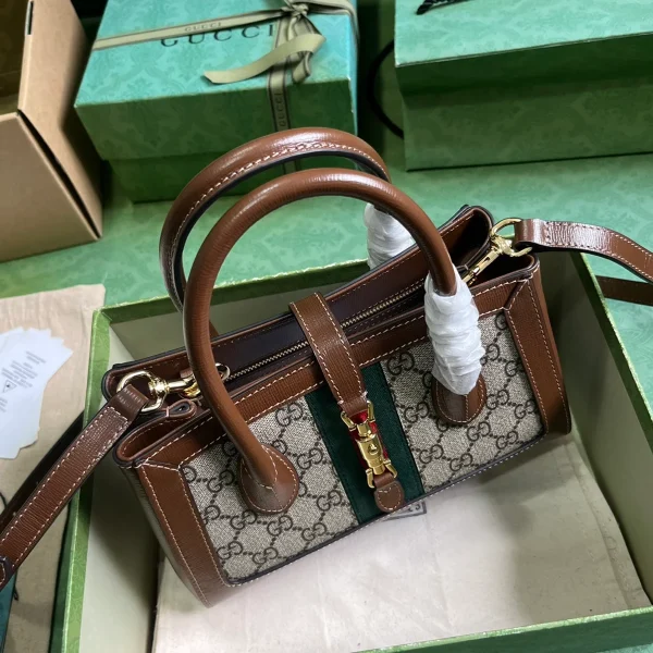 GUCCI GG Supreme中號米棕帆布斜背包-772126：圖片 7