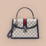 GUCCI Ophidia米棕帆布斜揹包-651055
