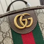GUCCI Ophidia中號米棕帆布雙肩包-779901：圖片 6