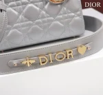 Dior Lady 雲灰羊皮斜挎包小號PM-M0538：圖片 6