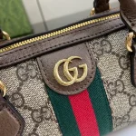 GUCCI Ophidia米綠帆布手提包-781490：圖片 6