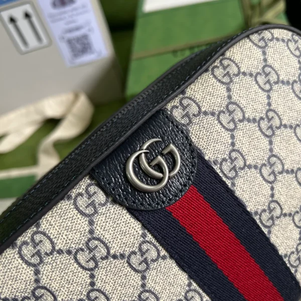 GUCCI Ophidia中號藍米帆布斜揹包-681064：圖片 6