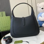 GUCCI Jackie 1961中號黑色皮革肩揹包-810229：圖片 4