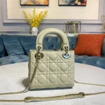 Dior Lady mini 綠色羊皮斜挎包mini-M0505：圖片 5