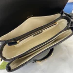 GUCCI Horsebit 1955小號米棕帆布肩揹包-815178：圖片 9