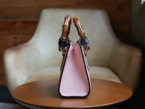 GUCCI Diana迷你白色皮革手挽包-702732：圖片 5