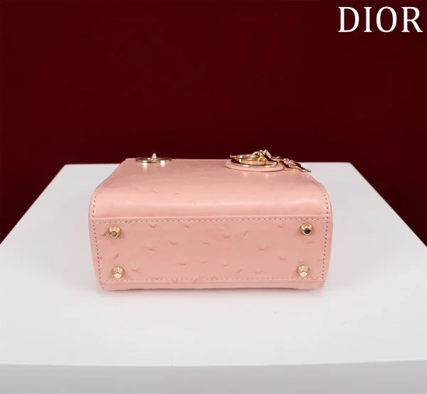 Dior Lady mini奶白羊皮斜挎包mini-M0505：圖片 5